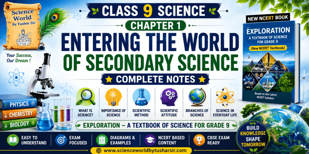 Class 9 Science Chapter 1 Entering the World of Secondary Science Notes | Exploration A Textbook of Science for Grade 9
