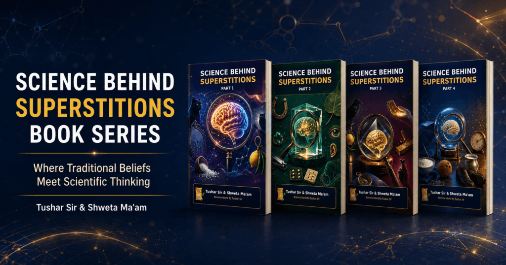 Science Behind Superstitions four-book series by Tushar Sir and Shweta Ma’am