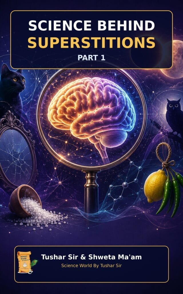 Science Behind Superstitions Part 1 book cover by Tushar Sir and Shweta Ma'am