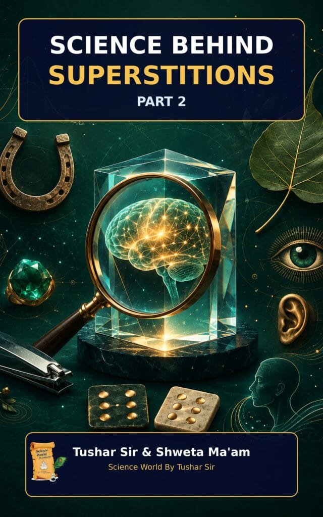 Science Behind Superstitions Part 2 book cover by Tushar Sir and Shweta Ma'am
