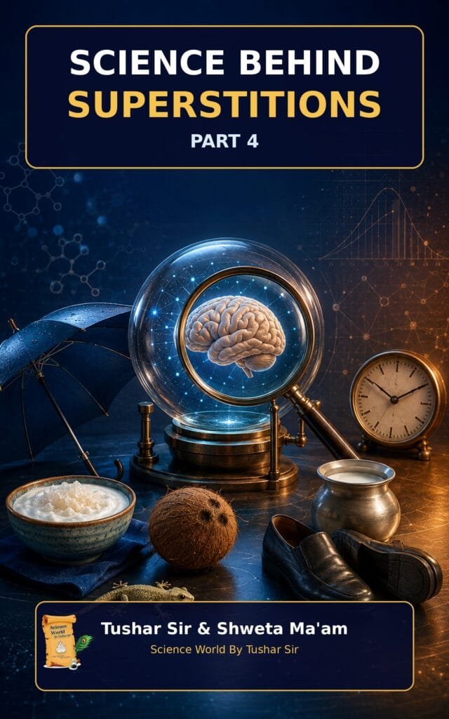 Science Behind Superstitions Part 4 book cover by Tushar Sir and Shweta Ma'am