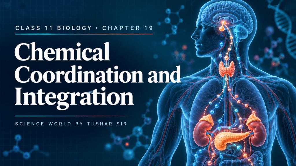 Class 11 Biology Chapter 19 Chemical Coordination and Integration showing the pituitary, thyroid, adrenal glands and pancreas